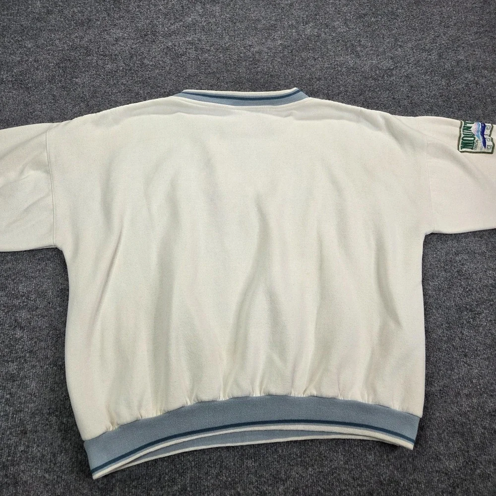 Vintage‎ 1980's Adidas Bear Mountain Patrol Embroidered Sweatshirt White Tag XL